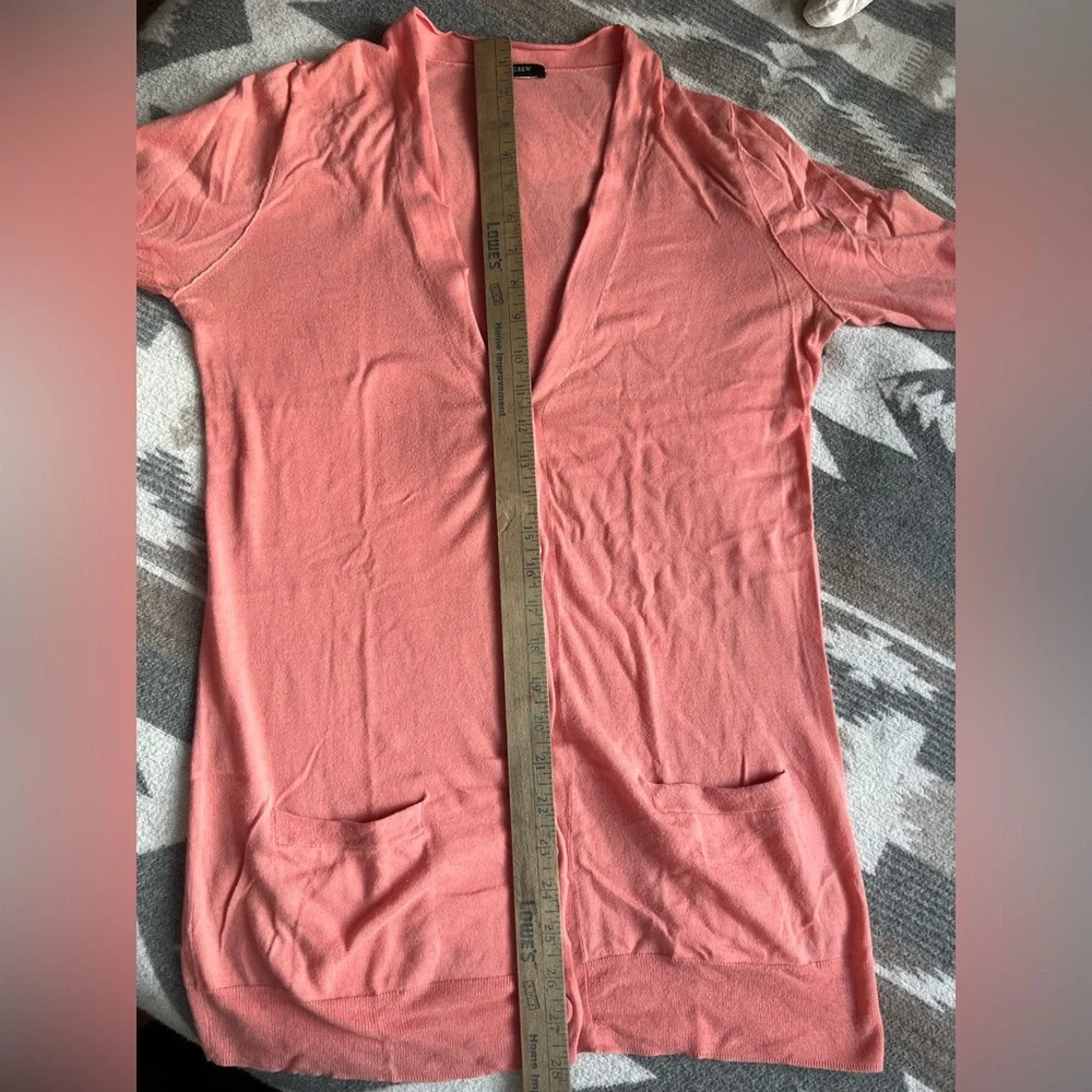 J. Crew Fine Cotton Long Cardigan Sweater Coral
Size Small - Picture 3 of 3